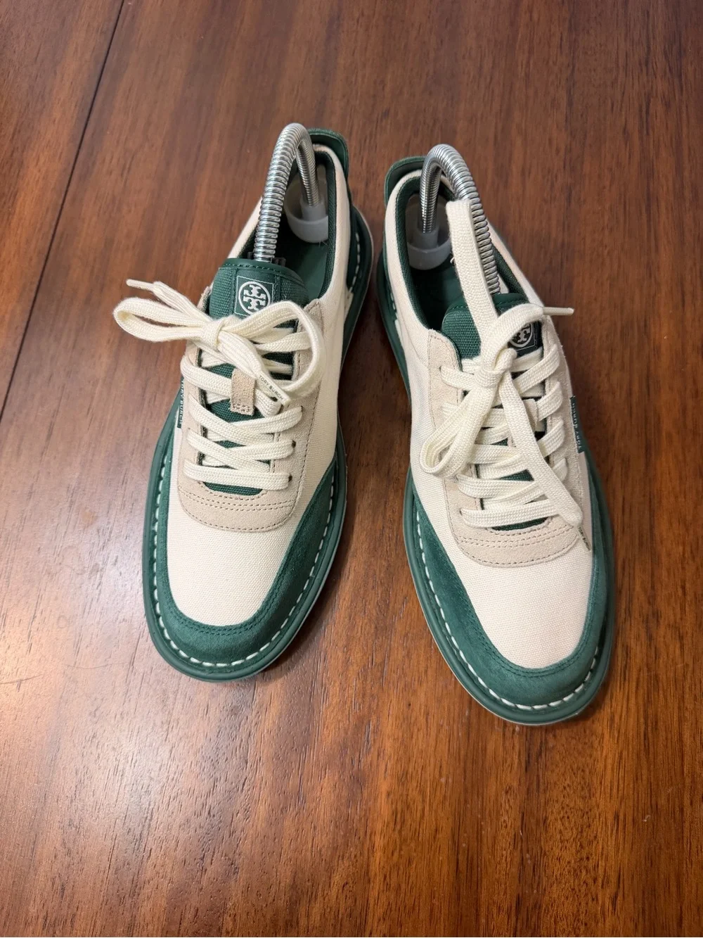 Tory Burch Howell Court Sneaker Cream Green 7
